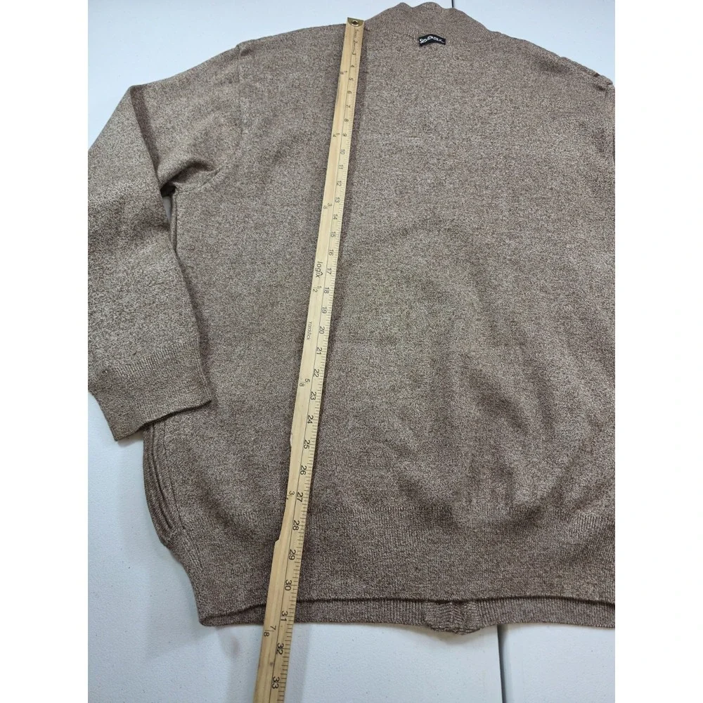 SilverSilk Men's Full Zip Sweater Knit Cardigan Textured XXL Coogi Old Money